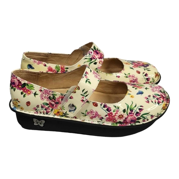 Alegria Dayna Mary Jane Floral Shoes Sz 41 - Picture 4 of 16